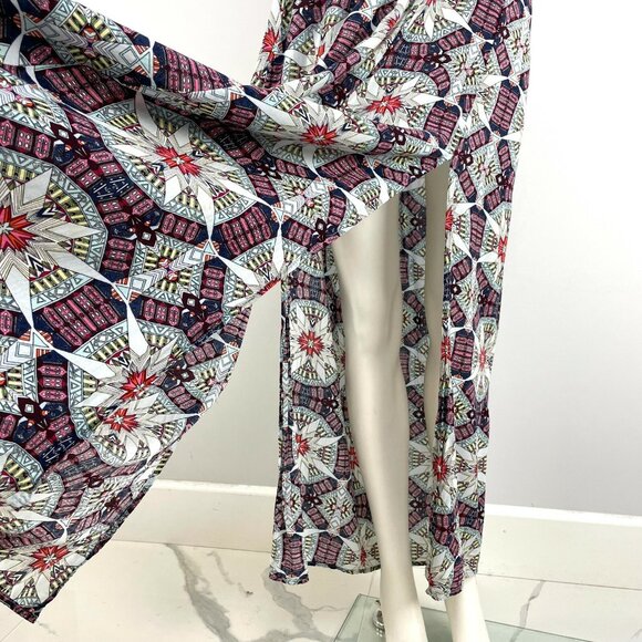 Tysa Womens Size 0 Cross Back Printed Maxi Dress Sleeveless Lightweight - Picture 6 of 10